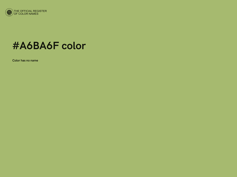 #A6BA6F color image