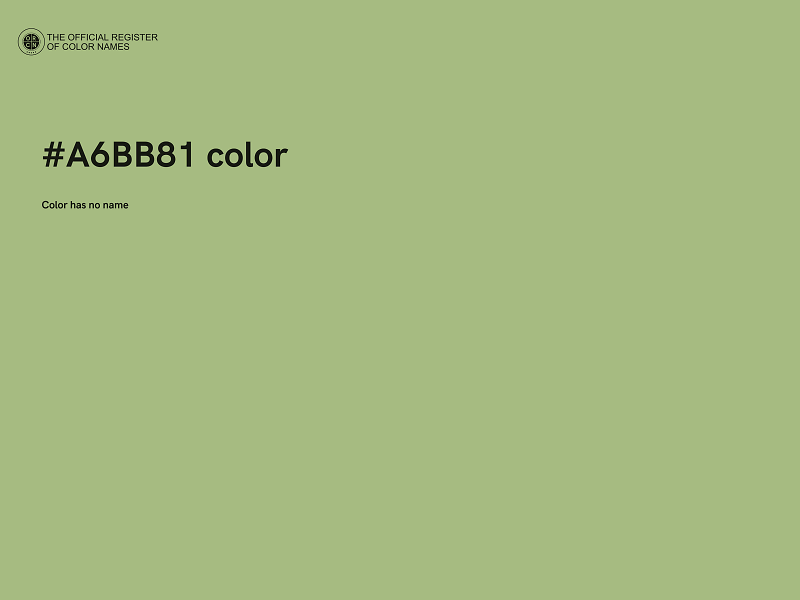 #A6BB81 color image