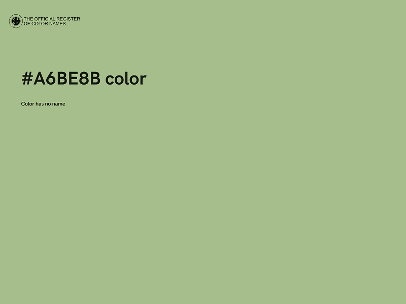 #A6BE8B color image