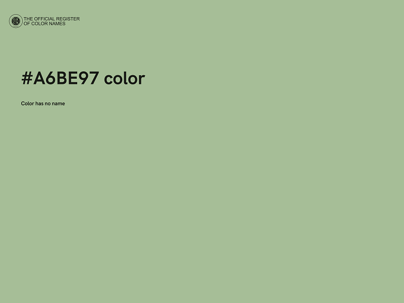 #A6BE97 color image