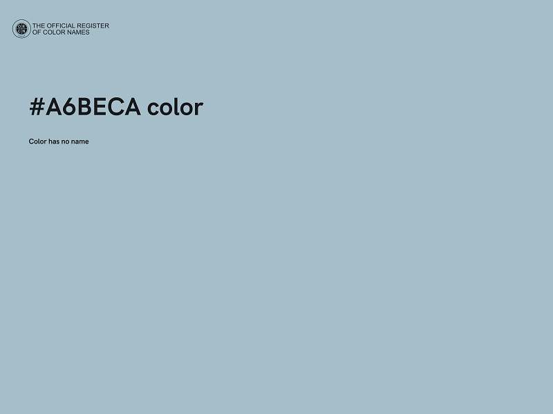 #A6BECA color image