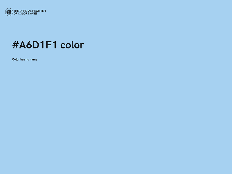 #A6D1F1 color image