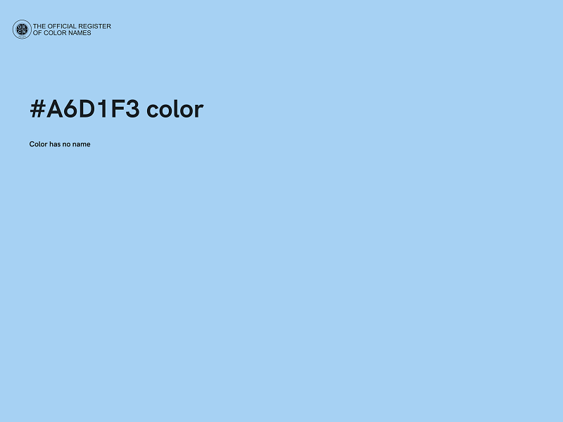 #A6D1F3 color image