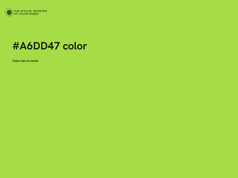 #A6DD47 color image