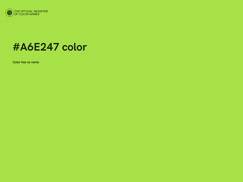 #A6E247 color image