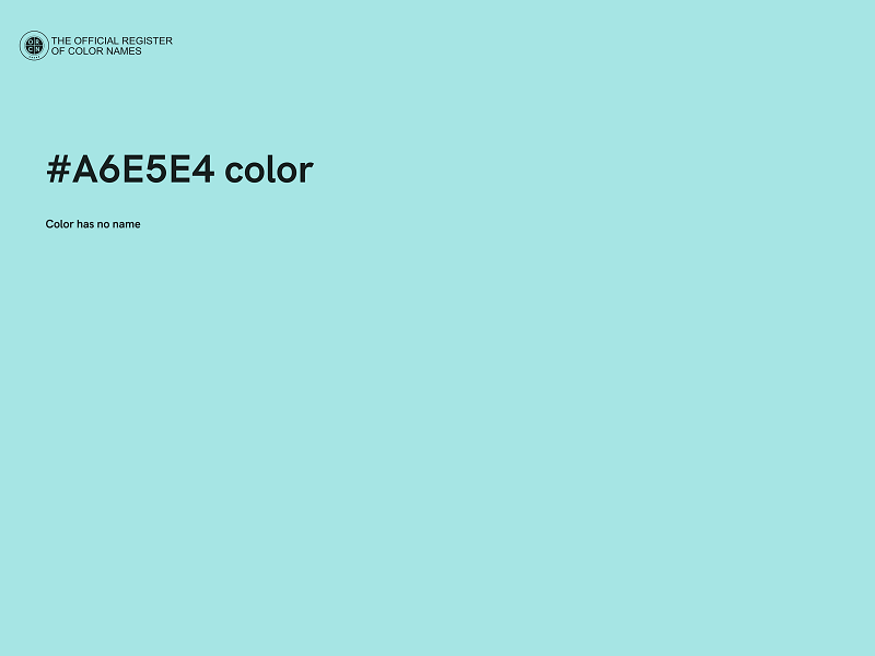 #A6E5E4 color image