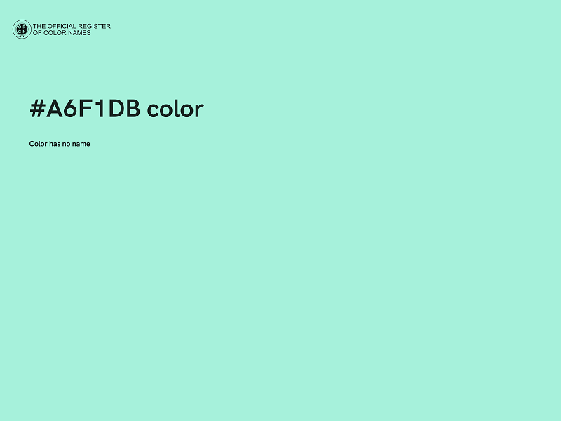 #A6F1DB color image