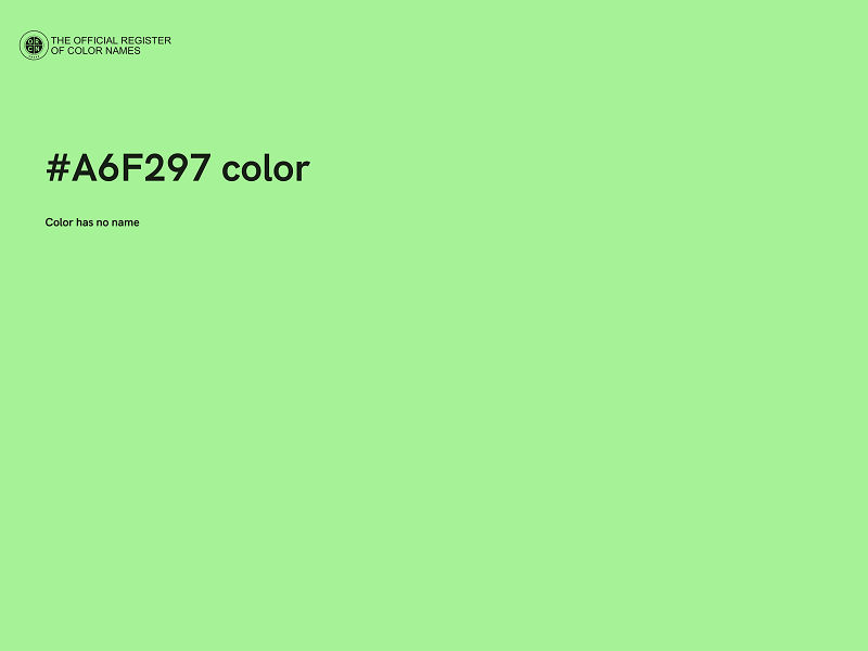 #A6F297 color image