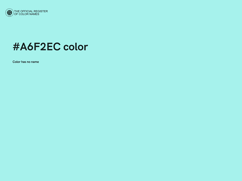 #A6F2EC color image