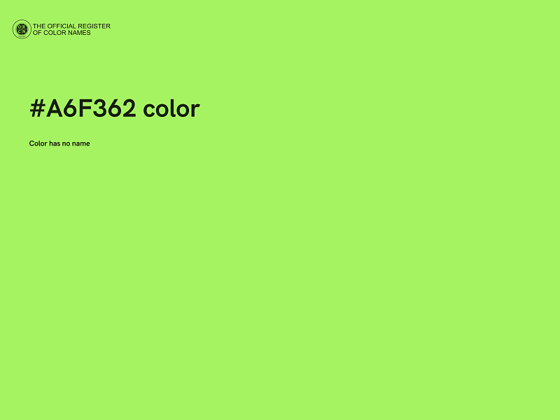 #A6F362 color image