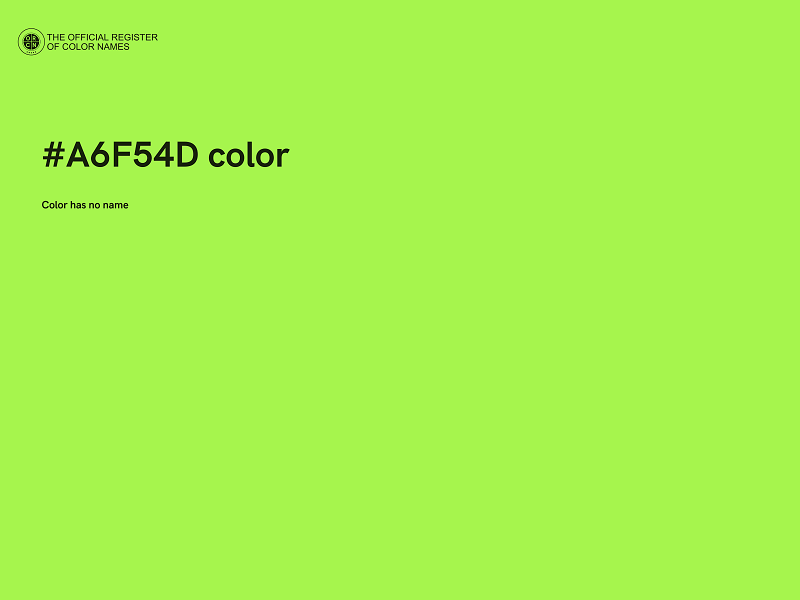 #A6F54D color image