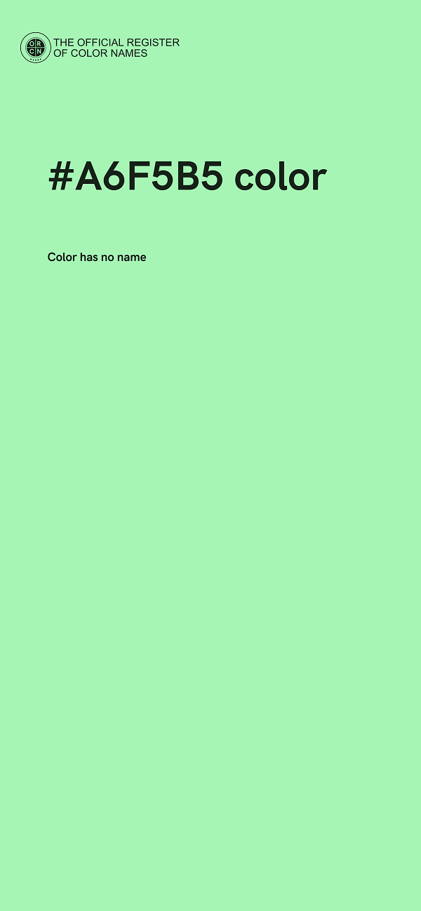 #A6F5B5 color image