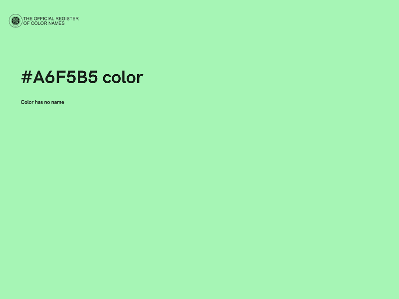 #A6F5B5 color image