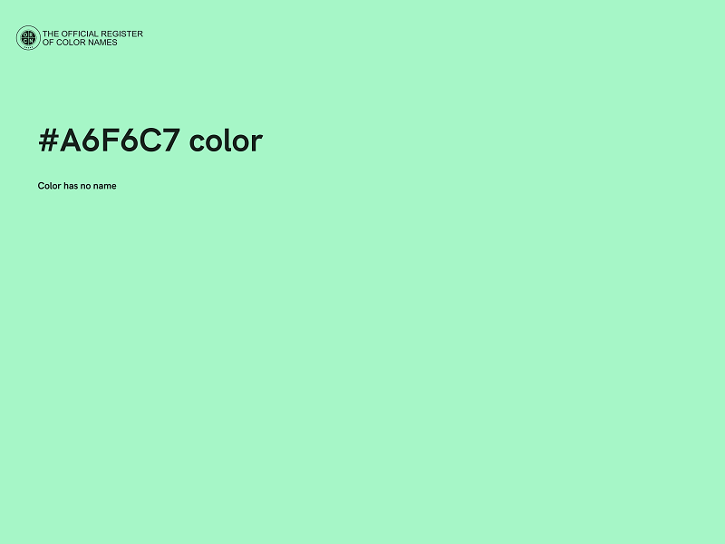 #A6F6C7 color image