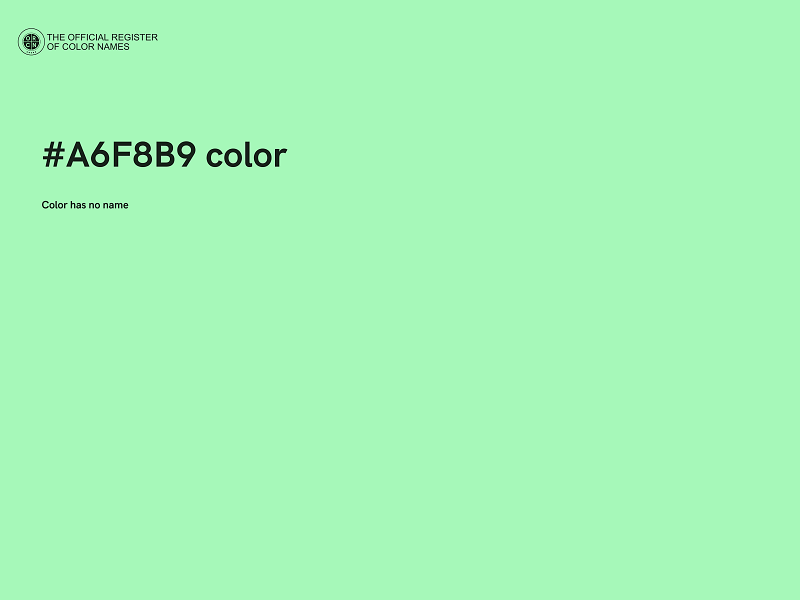 #A6F8B9 color image