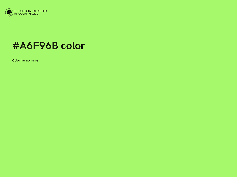 #A6F96B color image