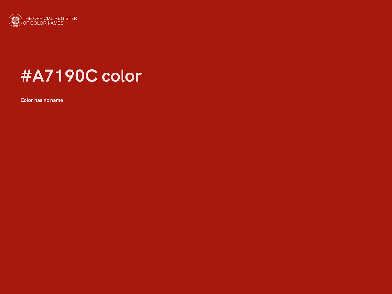 #A7190C color image