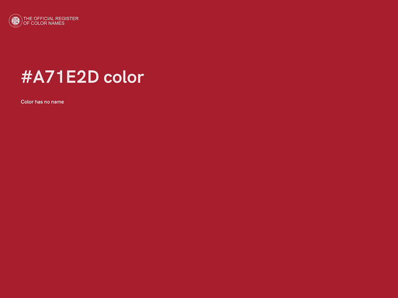 #A71E2D color image