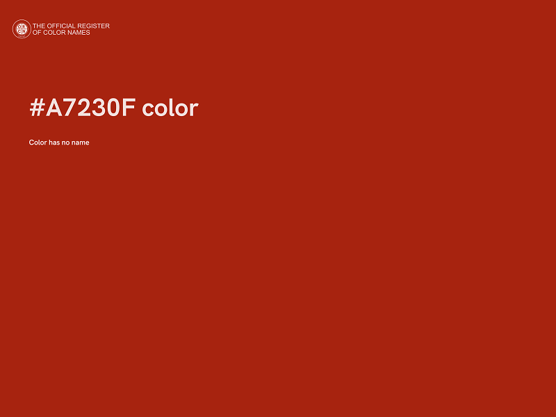 #A7230F color image