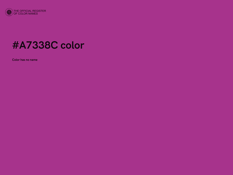 #A7338C color image