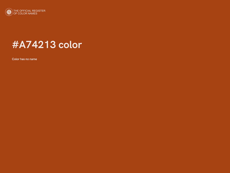 #A74213 color image