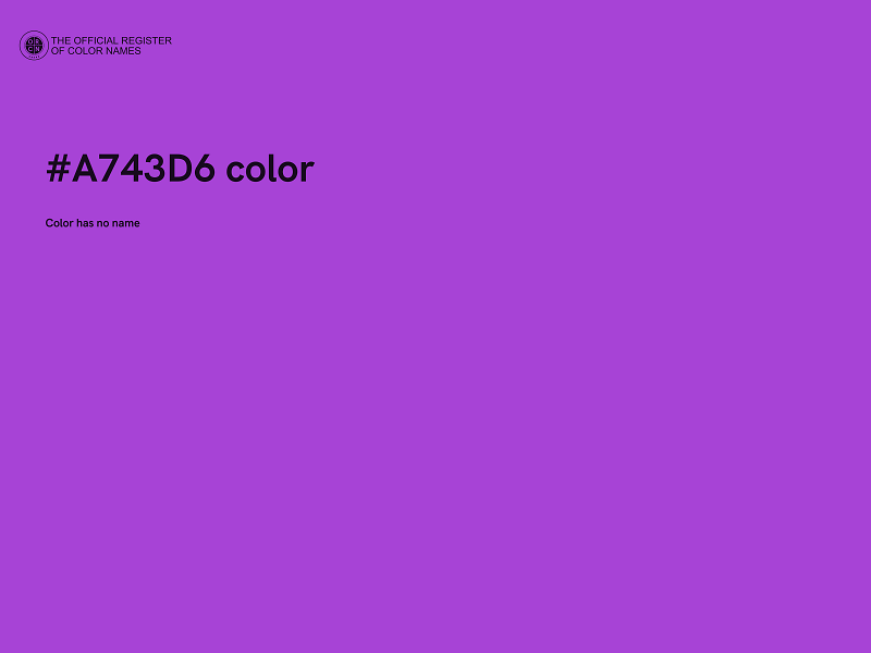 #A743D6 color image