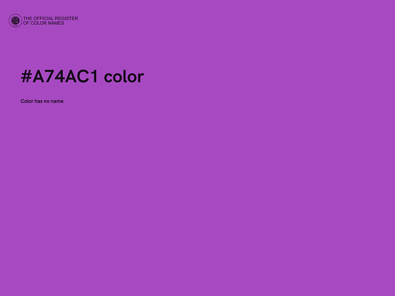 #A74AC1 color image