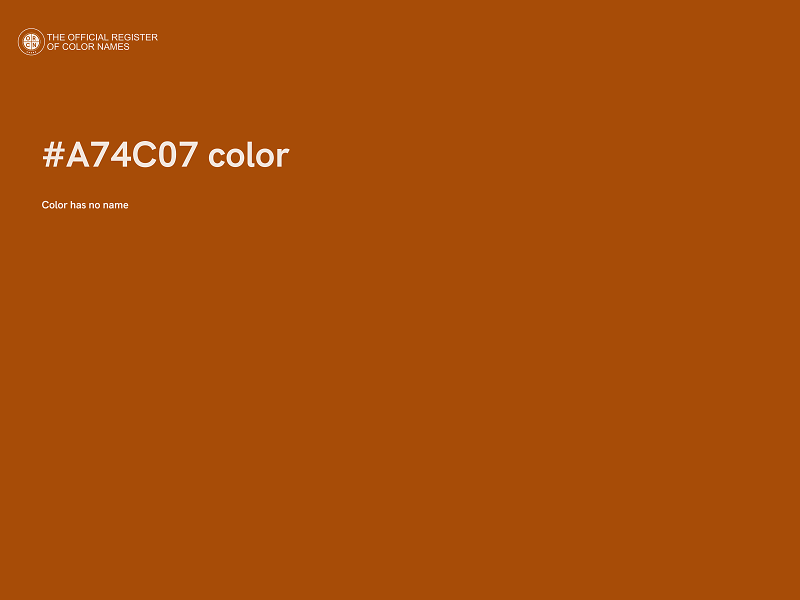 #A74C07 color image