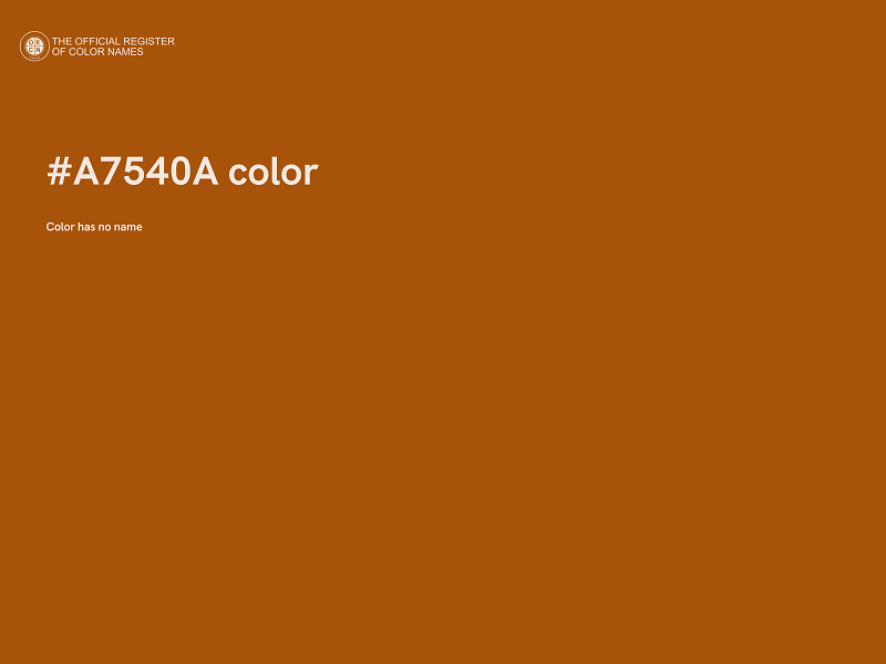 #A7540A color image