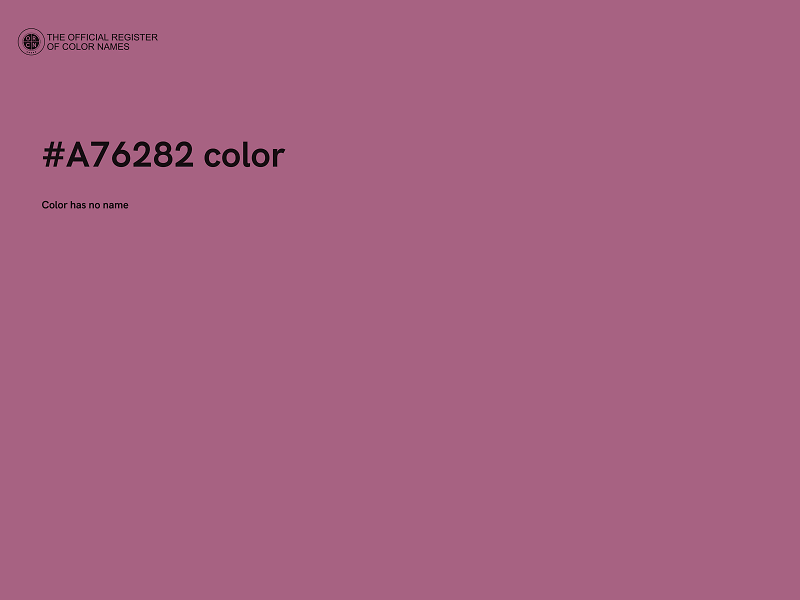 #A76282 color image