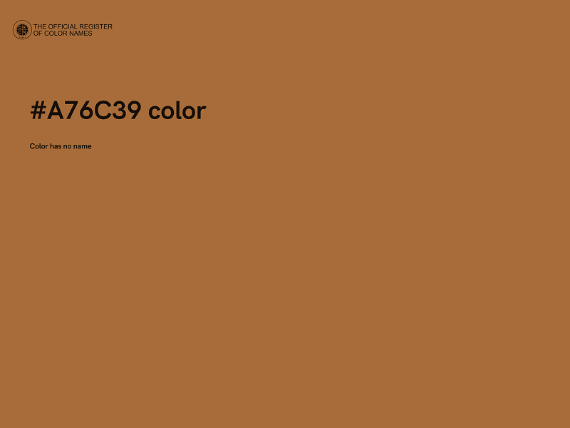 #A76C39 color image