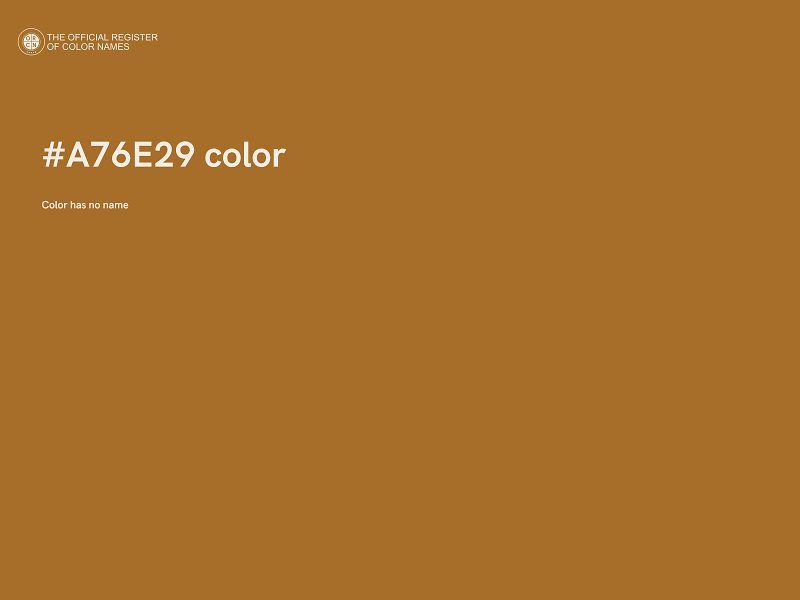 #A76E29 color image