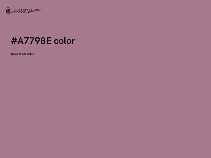 #A7798E color image