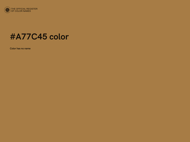 #A77C45 color image