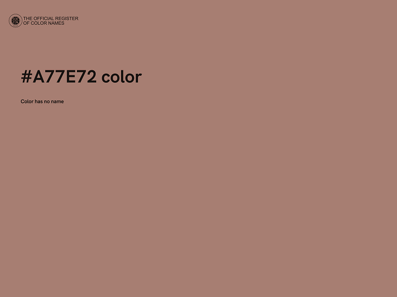 #A77E72 color image