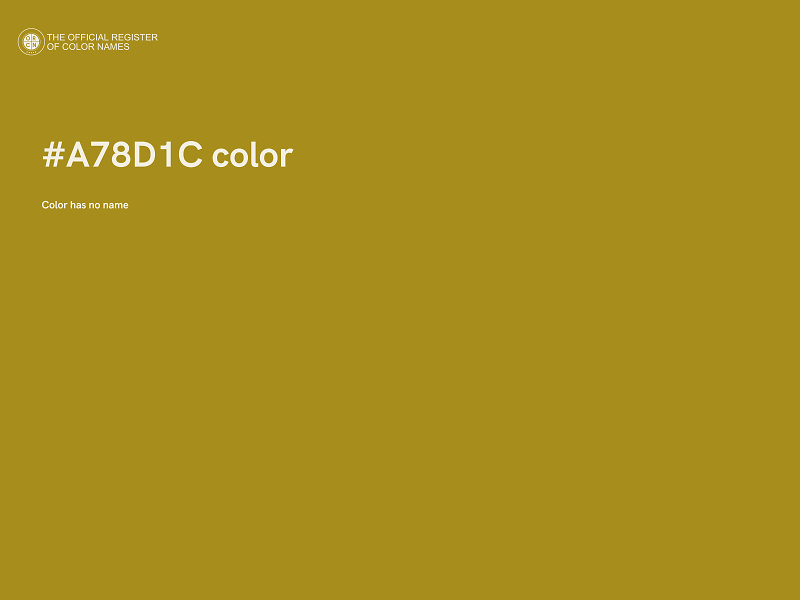 #A78D1C color image