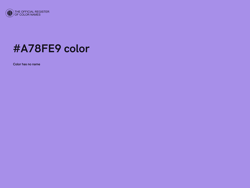 #A78FE9 color image