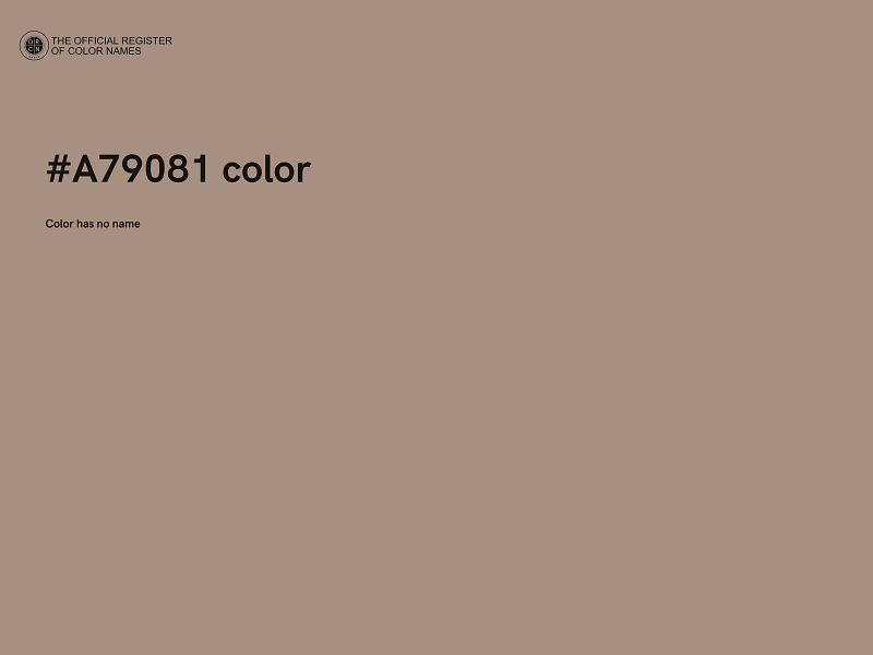 #A79081 color image