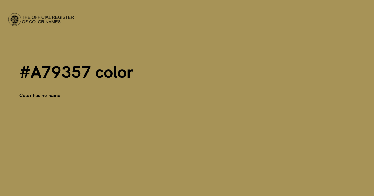 Color #A79357 - The Official Register of Color Names