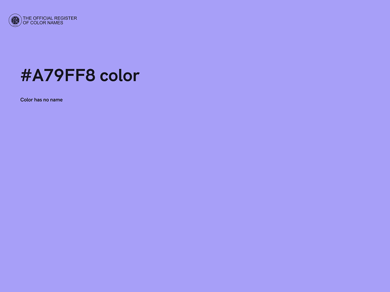 #A79FF8 color image