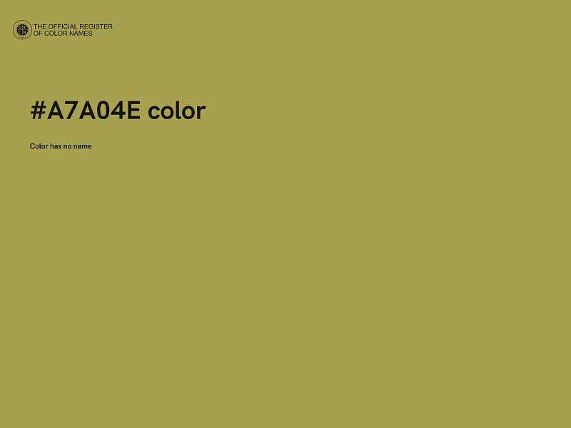 #A7A04E color image