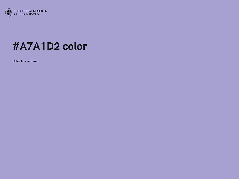 #A7A1D2 color image