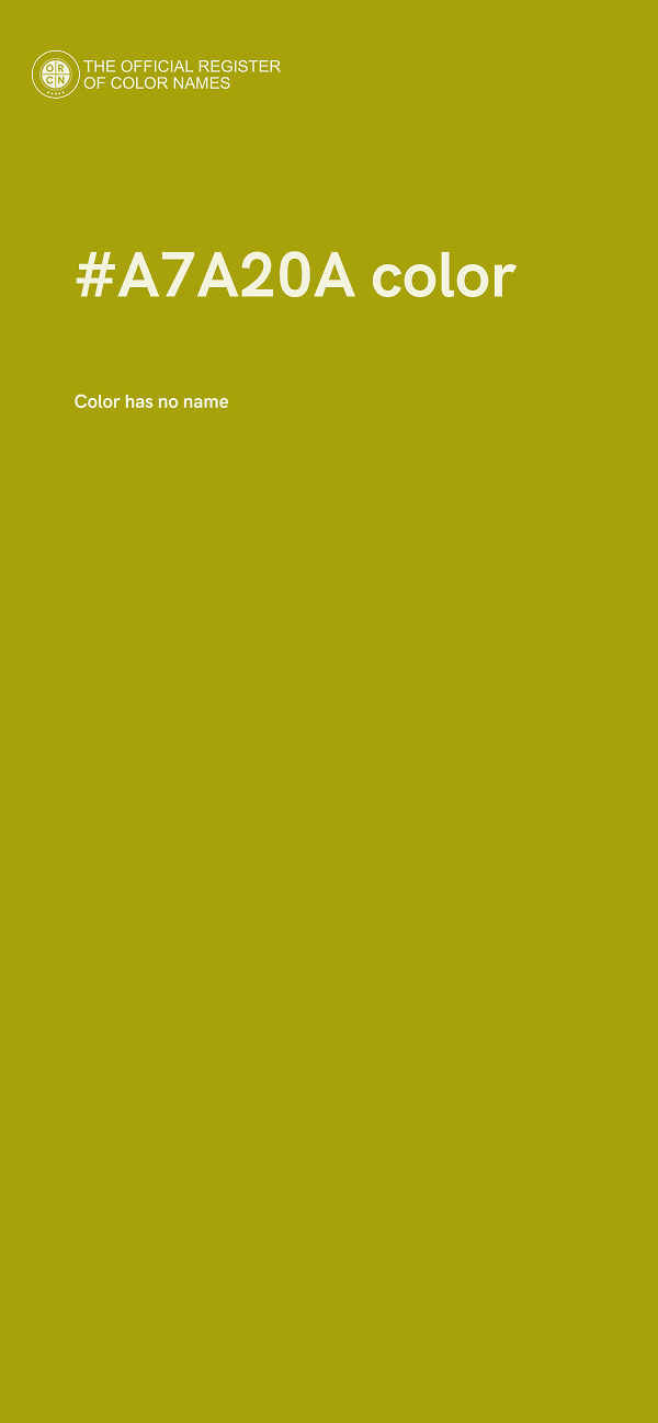 #A7A20A color image