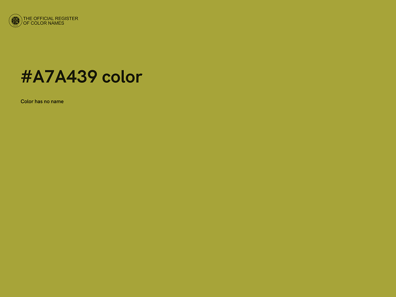 #A7A439 color image