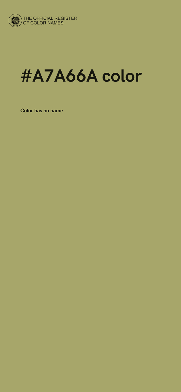 #A7A66A color image