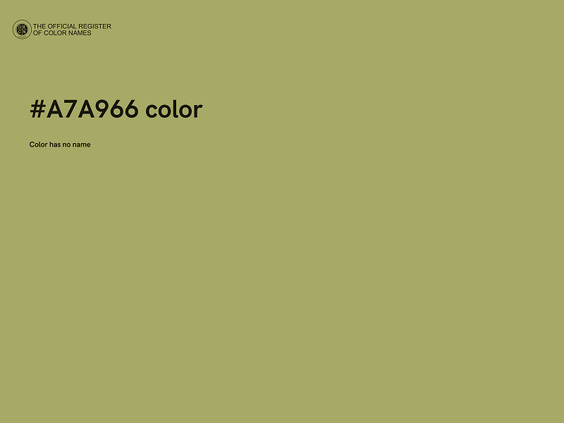 #A7A966 color image