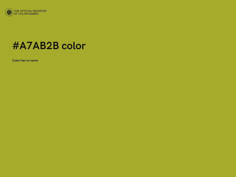 #A7AB2B color image