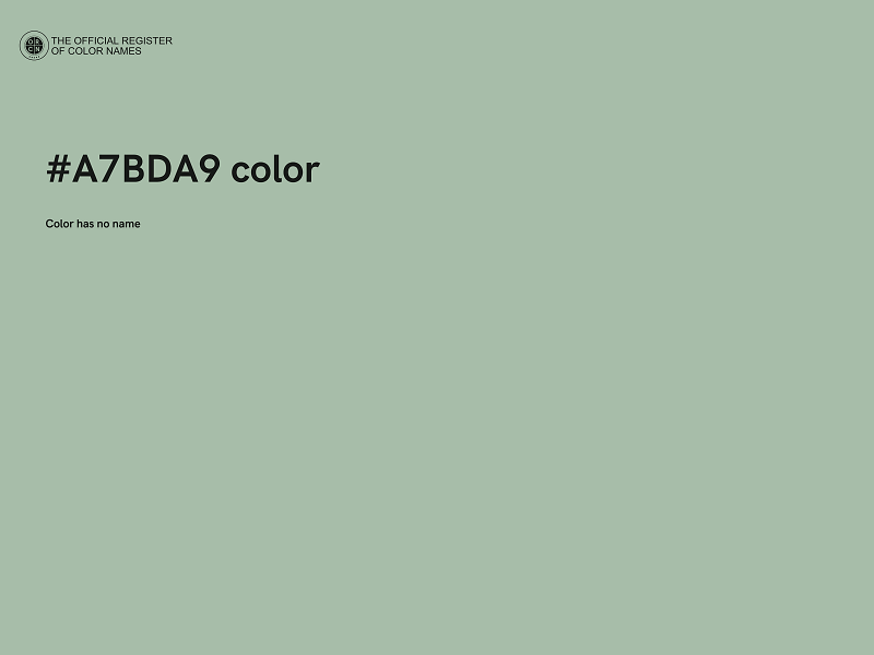 #A7BDA9 color image