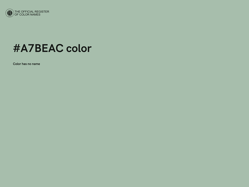 #A7BEAC color image