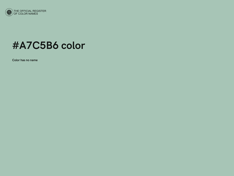 #A7C5B6 color image